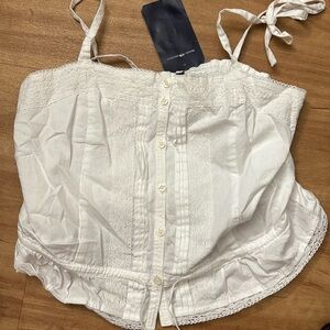 Brandy Melville lace tie tank top